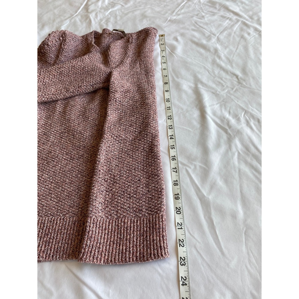 LOFT Women Marled Knit Cottagecore Sweater Size S Pink White - Picture 7 of 9